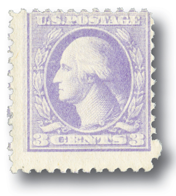 530a - 1918 3c Washington, Purple, Offset Printing, Unwatermarked, Type ...