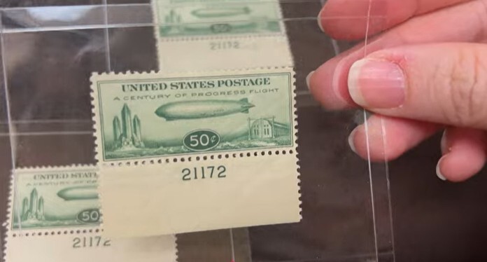 Baby Zepp Postage Stamps with Plate Number