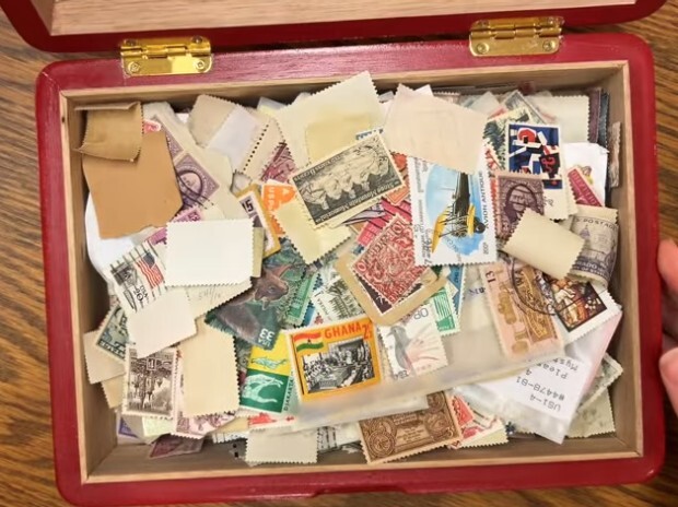 Cigar Box Full of Stamps
