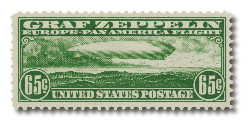 C13 - 1930 65c Graf Zeppelin, Green