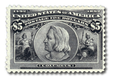 245 - 1893 $5 Columbus, Black - Mystic Stamp Company