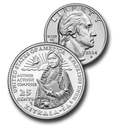 値下げ可能‼️クローズ、ワースト、リンダリンダ、メジャー、キューピーQRセット CNAW15D - 2024 American Women Quarters, Zitkala-Sa, D Mint