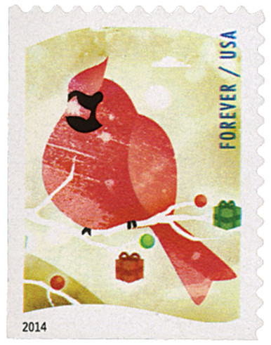 4939 - 2014 First-Class Forever Stamp - Winter Fun: Cardinal (CCL