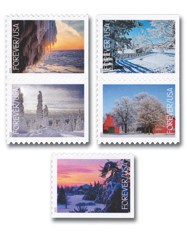 『Self Service』vol.25（2006年 Fall／Winter号） 6038-42 - 2025 First-Class Forever Stamps - Winter Landscapes