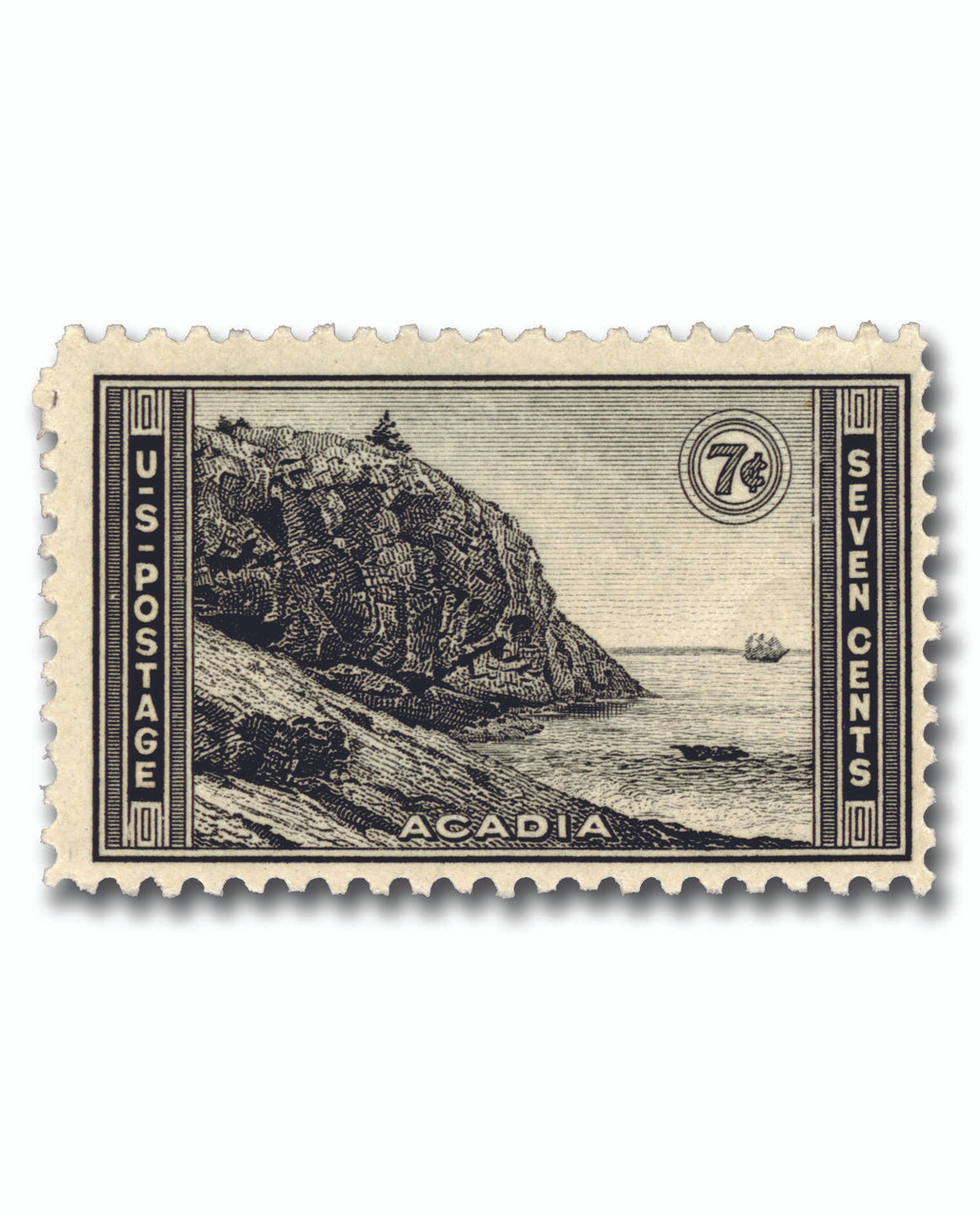 746 - 1934 7c Acadia, Maine, Black, Perf. 11