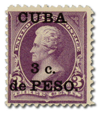 通販 クリスマスセール2025: 特集 Cuba 3c on 3c 1899 - CU224 - Stamp Mystic - purple Jackson, コレクション