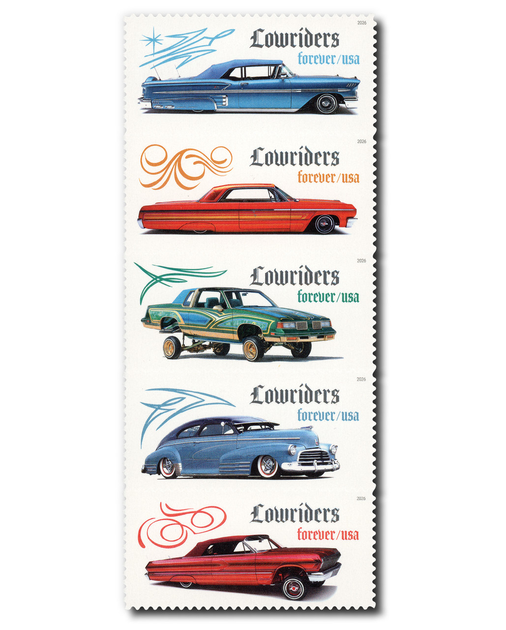 6062-66 - 2026 First-Class Forever Stamps - Lowriders