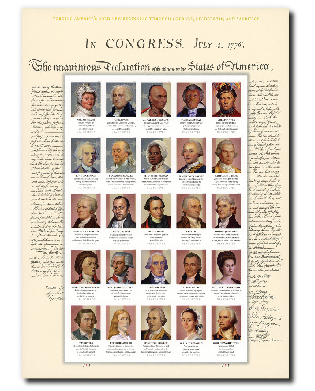 6068 - 2026 First-Class Forever Stamps - Figures of the American Revolution