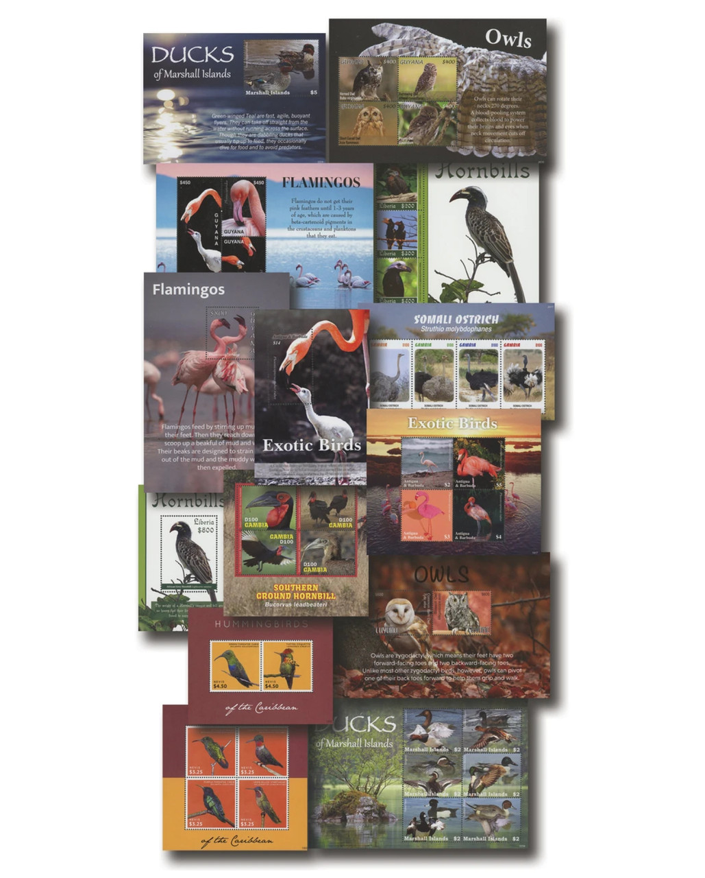 MFN324 - 2013-2022 Birds Collection, 8 Mint Sheets and 6 Mint Souvenir Sheets