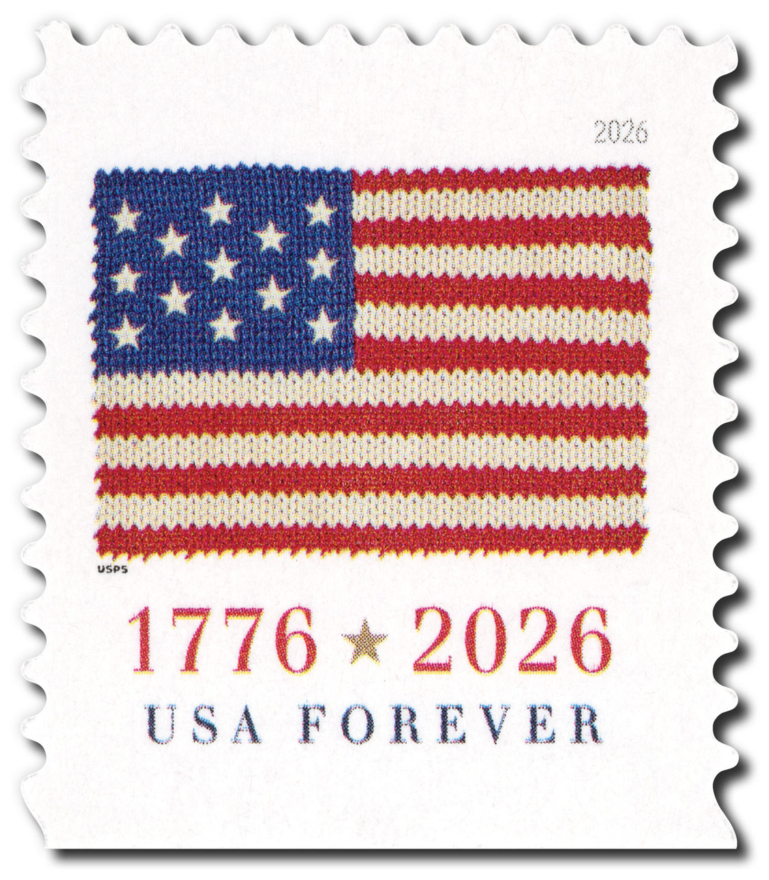 NW2631 - 2026 First-Class Forever Stamp - Flag (BCA Booklet Stamp)