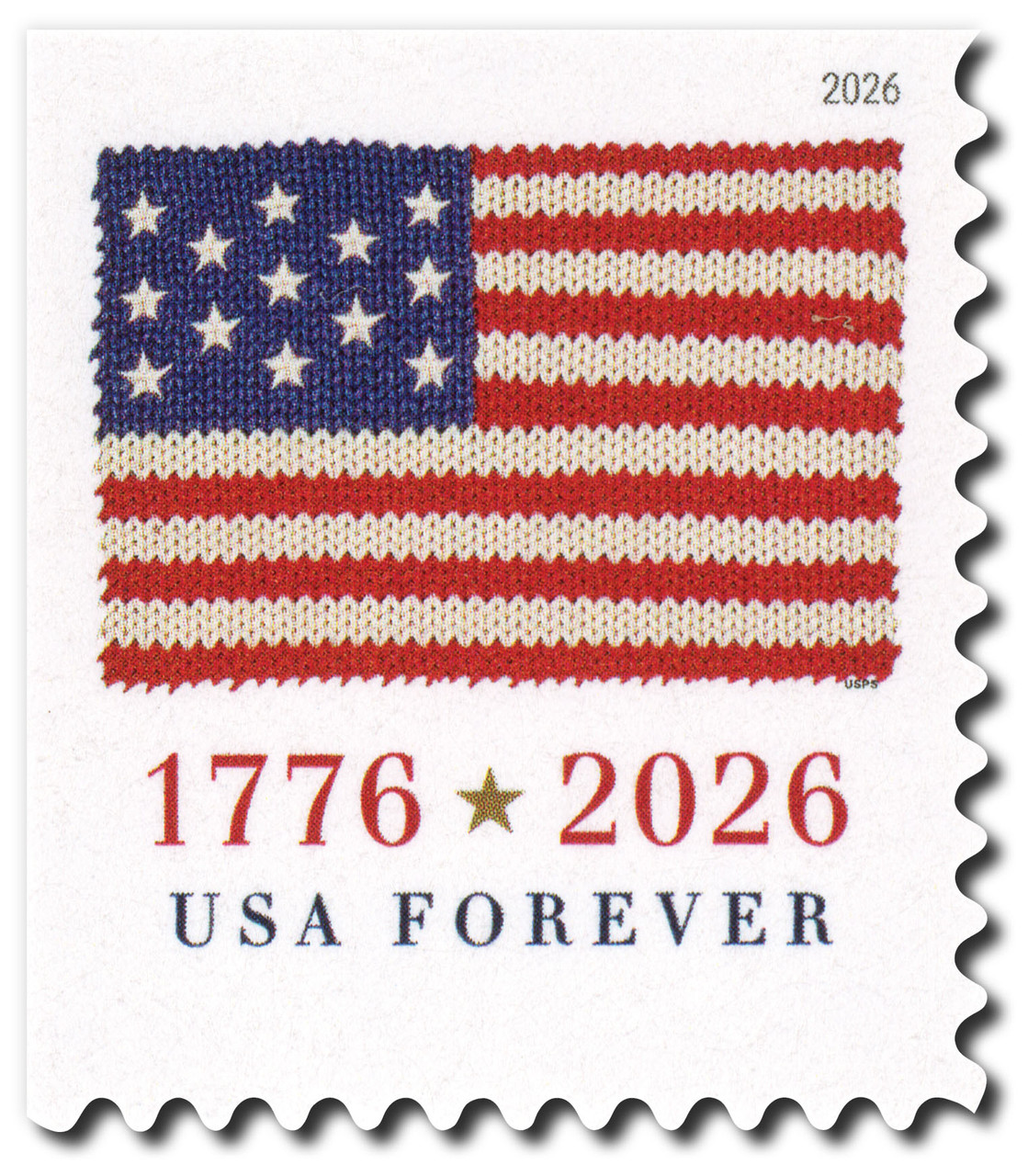 NW2632 - 2026 First-Class Forever Stamp - Flag (APU Booklet Stamp)