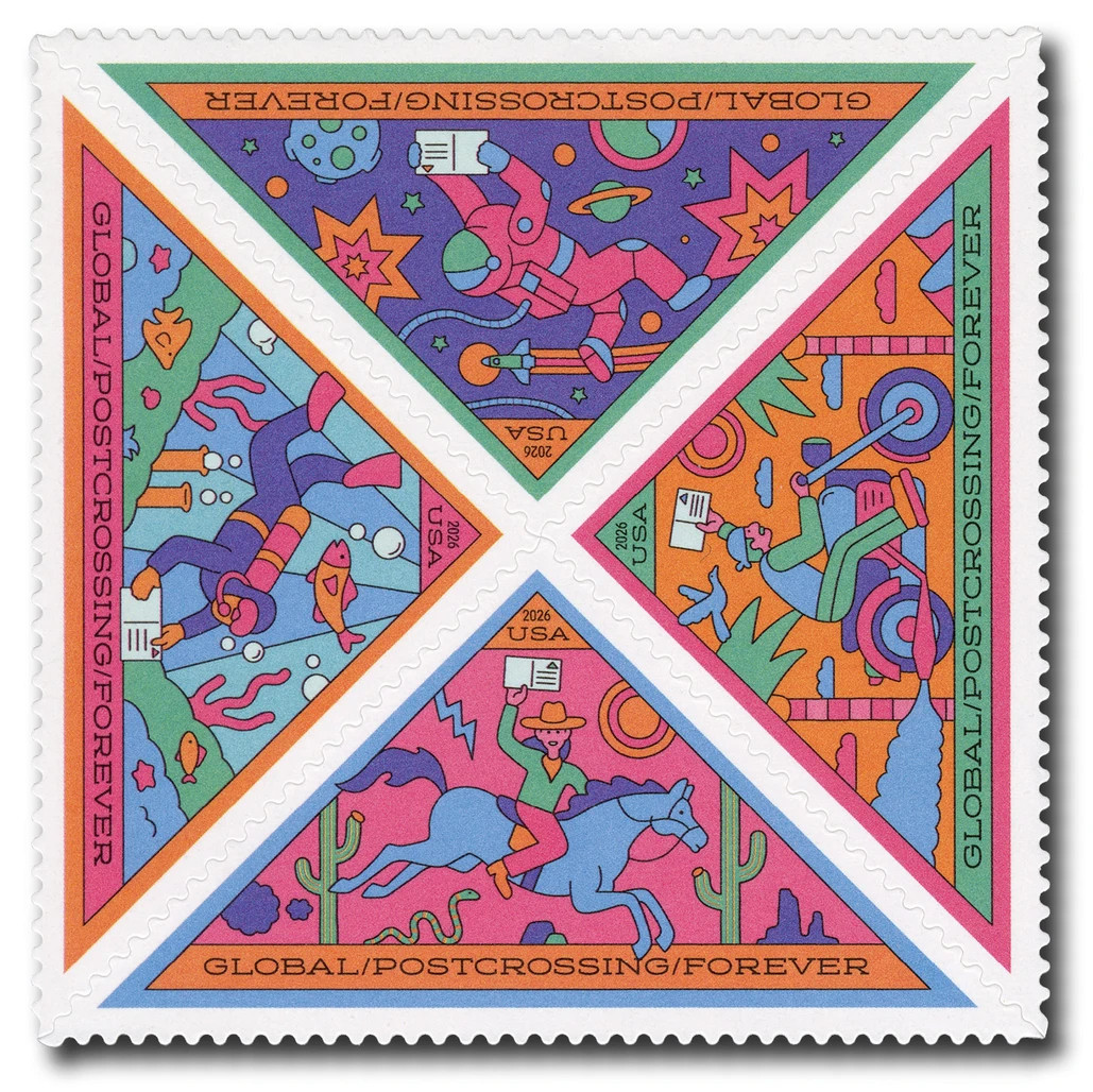 6100-03 - 2026 Global Forever Stamps - Postcrossing