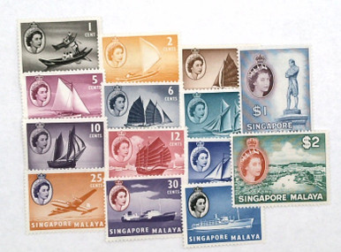 28-41 - 1955 Singapore - Mystic Stamp Company