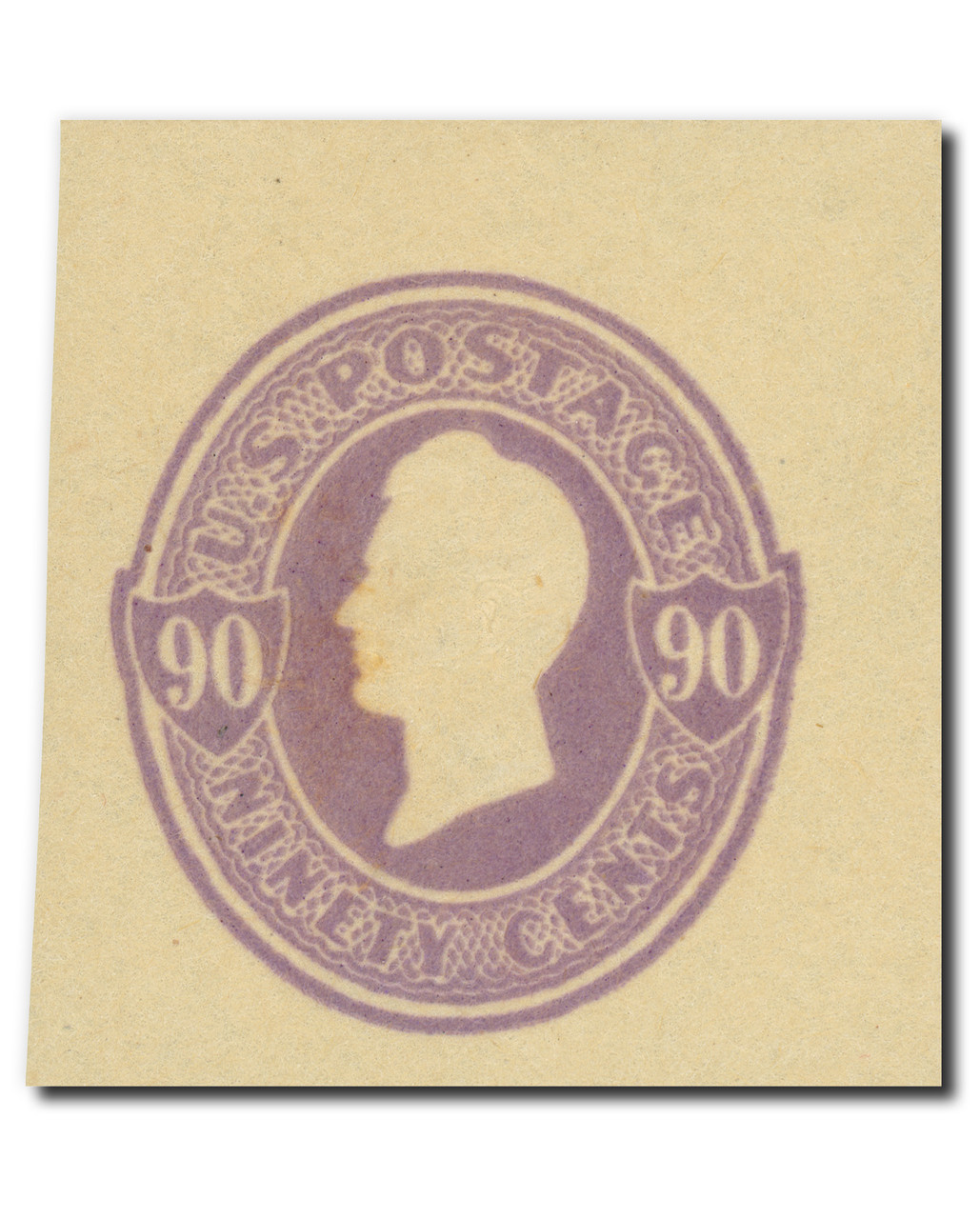 U346 - 1887-94 90 Oliver H. Perry, Purple, Stamped Envelope, Manila Paper