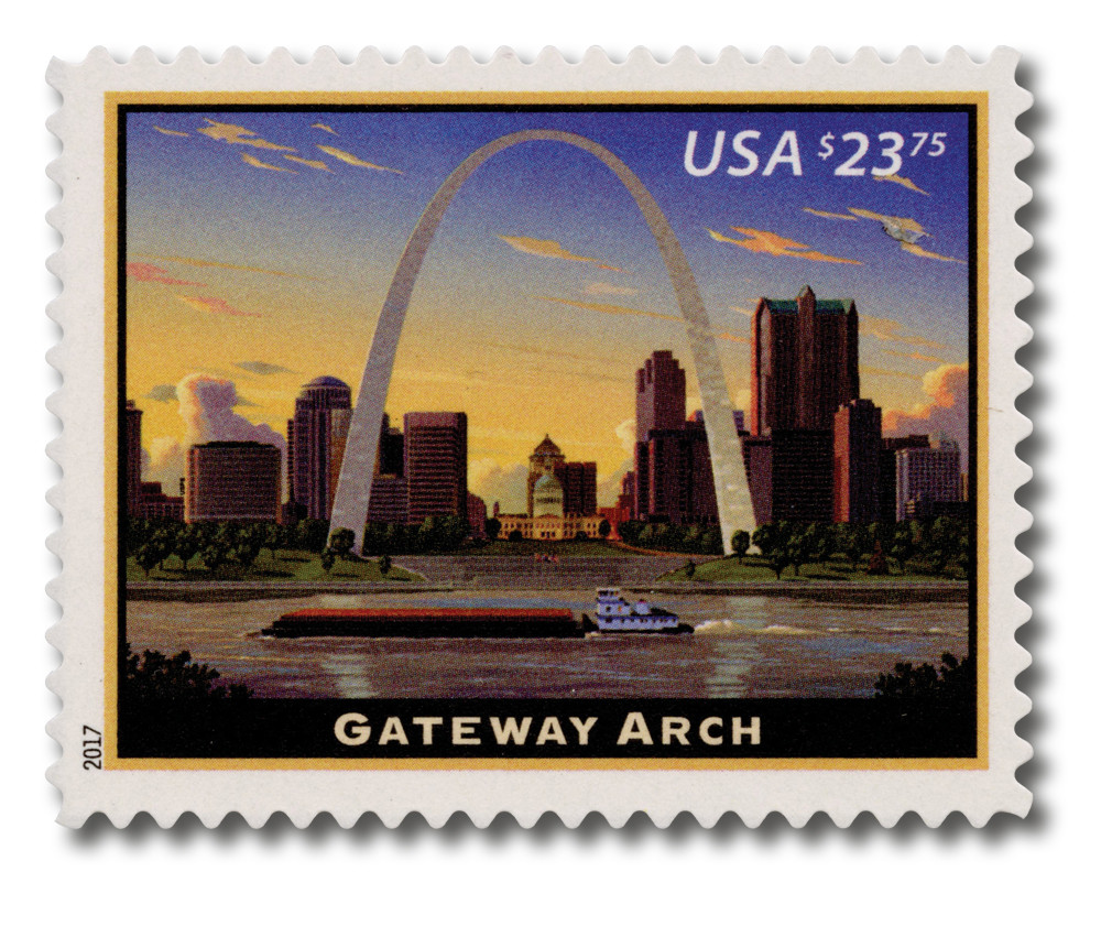 5157 - 2017 $23.75 Gateway Arch, Express Mail