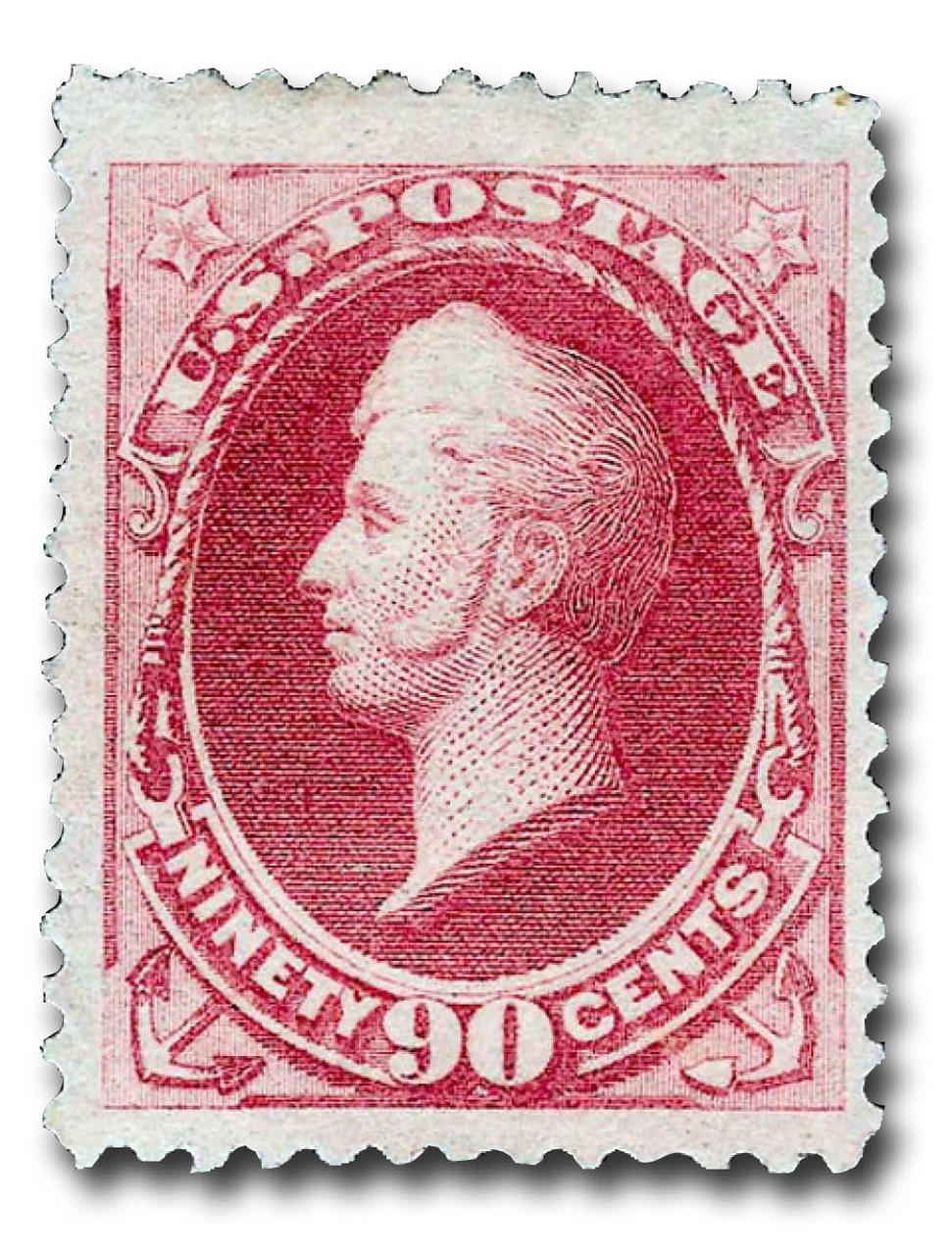 191 - 1879 90c Oliver H. Perry, Carmine, Soft Paper, Perf. 12