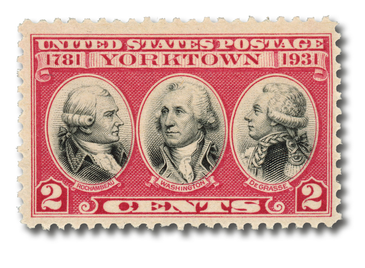 703 - 1931 2c Yorktown Issue, Carmine Rose & Black