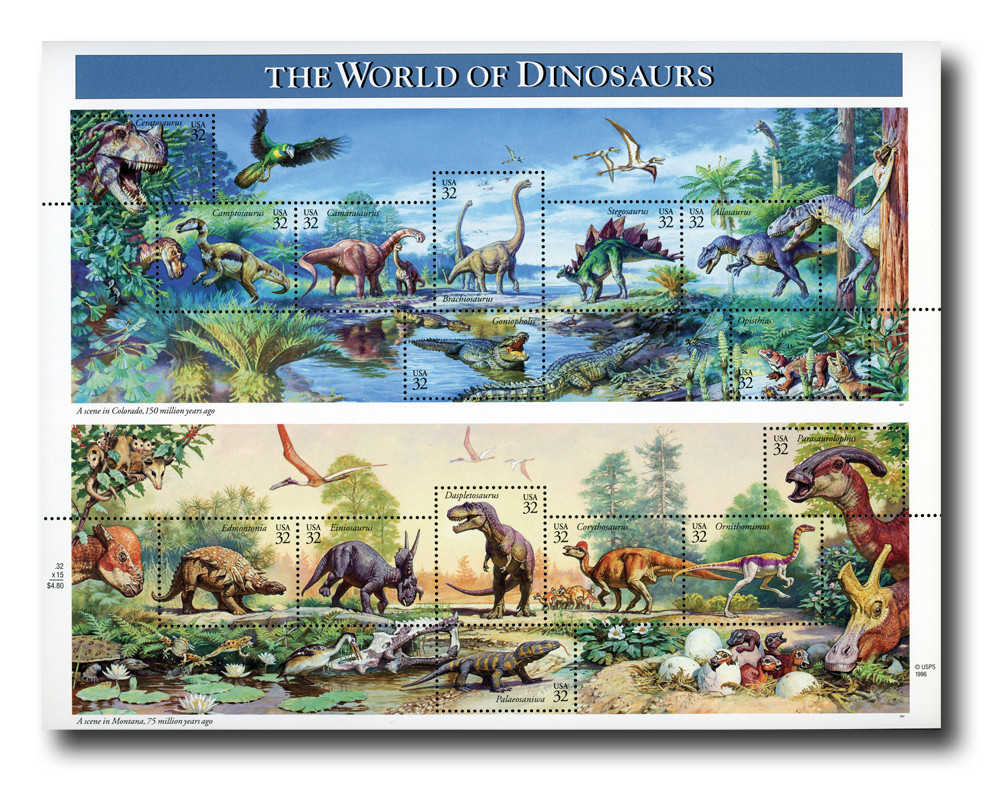 3136 - 1997 32c Dinosaurs