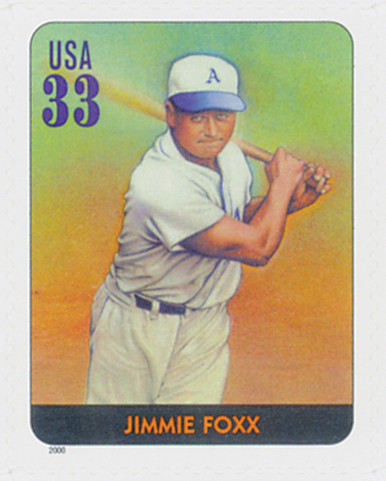 3408n - 2000 33c Legends of Baseball: Jimmie Foxx - Mystic Stamp