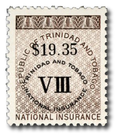 MFN346 - 1990 Trinidad & Tobago $19.35 National Insurance Revenue