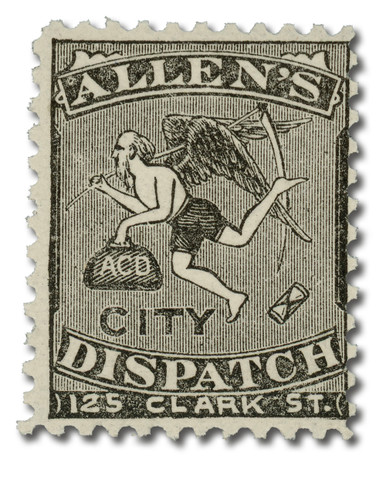 3L2 - 1882 Allen's City Dispatch, Black on White Paper
