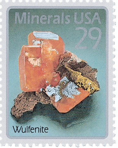 2703 - 1992 29c Minerals: Wulfenite - Mystic Stamp Company