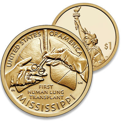 CAI042 - 2023 $1.00 American Innovation - First Human Lung