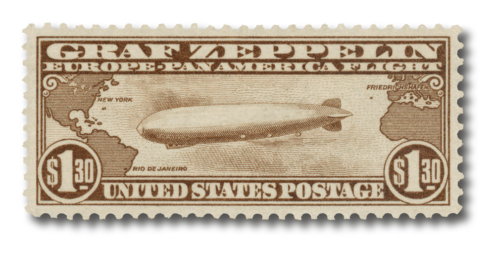 C14 - 1930 $1.30 Graf Zeppelin, Brown