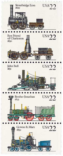 2362-66 - 1987 22c Steam Locomotives - Mystic Stamp Company