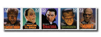 3168-72 - 1997 32c Classic Movie Monsters - Mystic Stamp Company