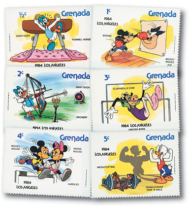 MDS123 - 1984 Disney, Los Angeles Summer Olympics, Mint, Set of 6