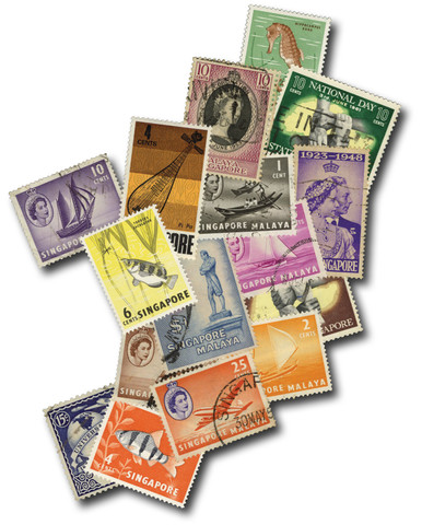 MP2138 - 25 Different Singapore Stamps - Mystic Stamp Company