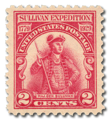 657 - 1929 2c Major General John Sullivan's Expedition, Carmine