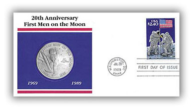 59226E - 1989 $5 Marshall Islands Coin in Cover Celebrating the