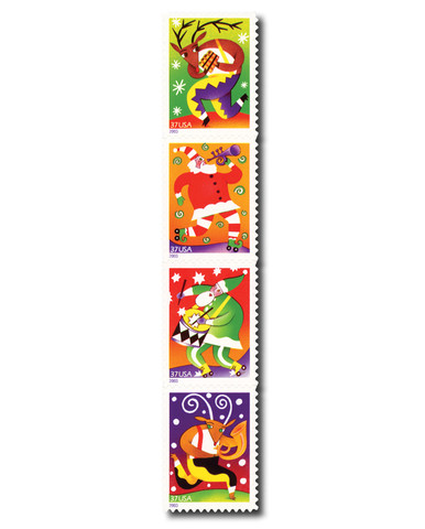 3821-24 - 2003 37c Holiday Music Makers - Mystic Stamp Company