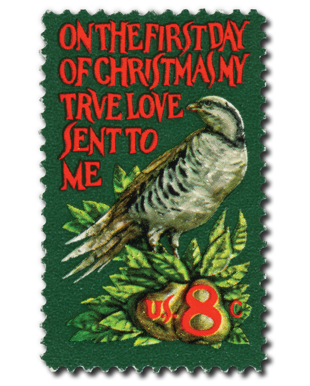 1445 - 1971 8c Partridge in a Pear Tree
