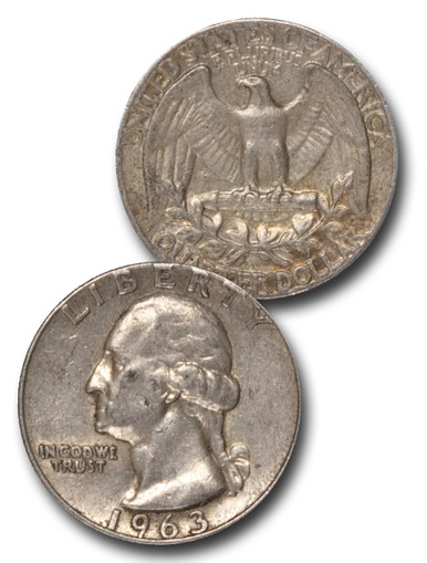 CQ-963 - 1963 George Washington Silver Quarter - Mystic Stamp Company