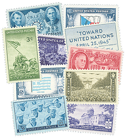 M8421 - SAVE 50% US Stamps issued during WWII