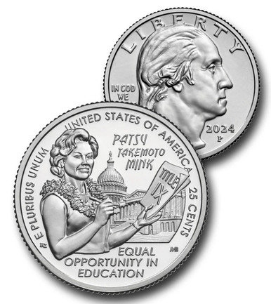CNAW12P - 2024 American Women Quarters, Patsy Takemoto Mink, P