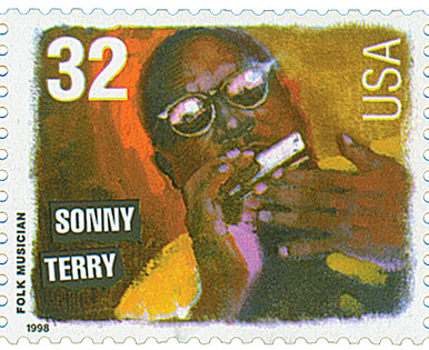 3214 - 1998 32c Folk Musicians: Sonny Terry - Mystic Stamp Company