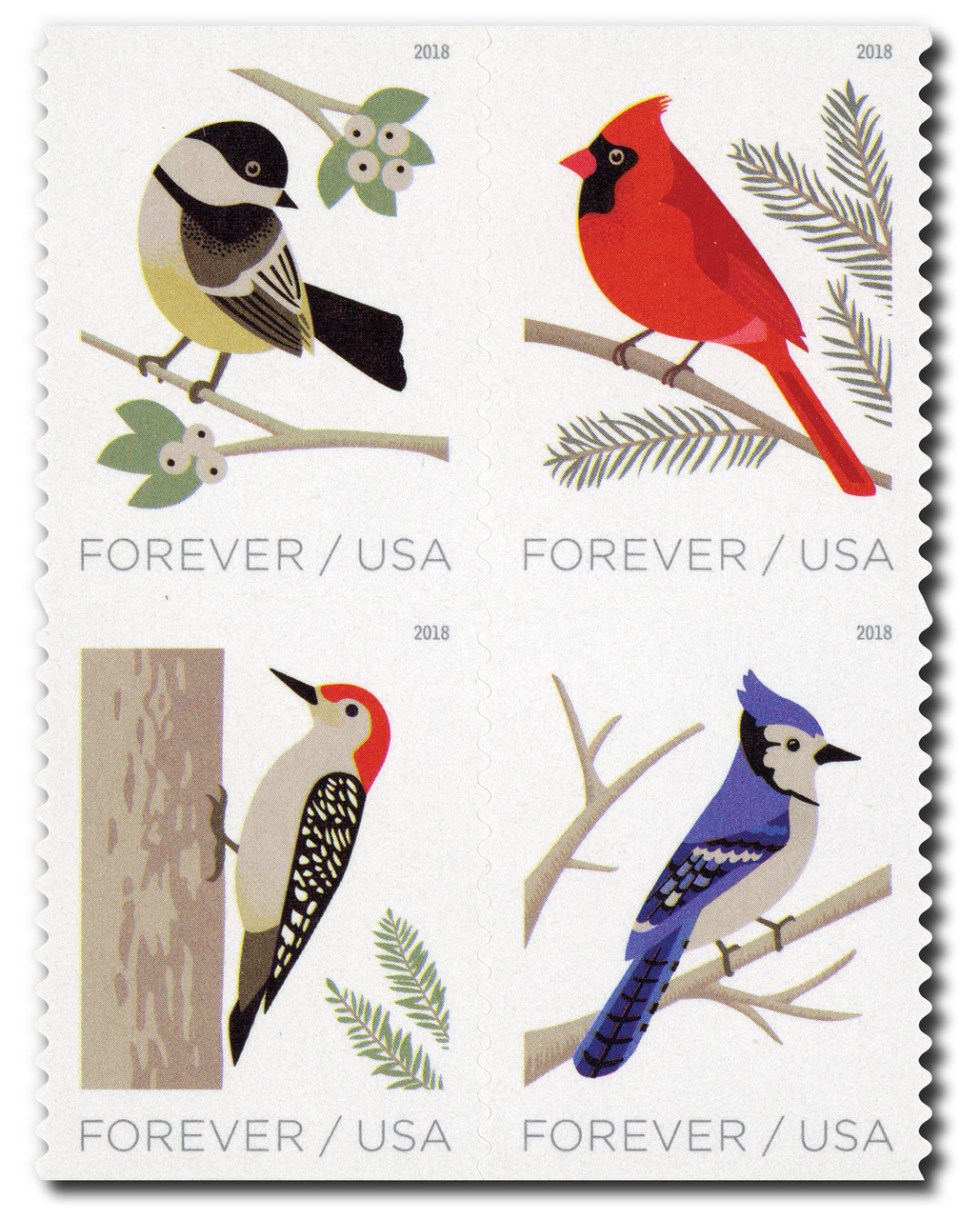 5317-20 - 2018 First-Class Forever Stamps - Birds in Winter