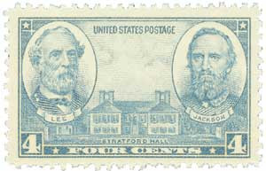 788 - 1937 4c Generals Robert E. Lee & Andrew Jackson, Gray