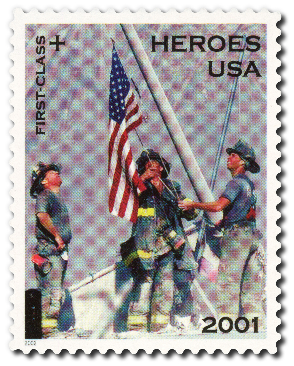 B2 - 2002 Non-Denominated, 34c & 11c Surtax Semipostal, Heroes of 2001