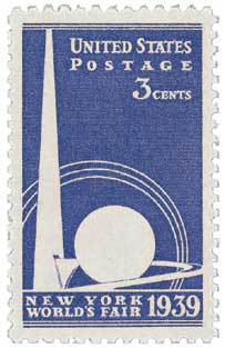 853 - 1939 3c New York World's Fair - Mystic Stamp Company