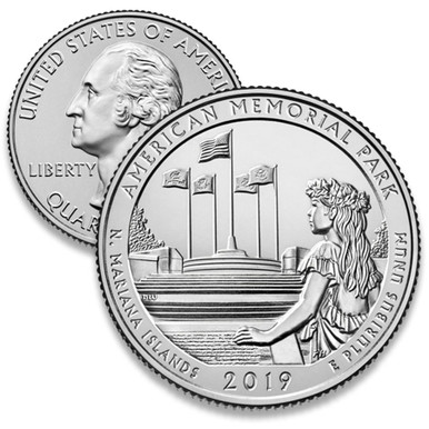 CNMIAM25D - 2019 American Memorial Park Quarter, D Mint - Mystic