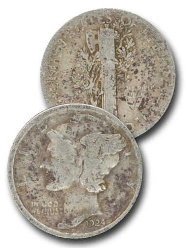 CD-924D - 1924-D Mercury Dime - Mystic Stamp Company