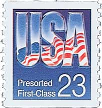 2608 - 1993 23c USA Presort 1st Class, Violet Blue - Mystic Stamp
