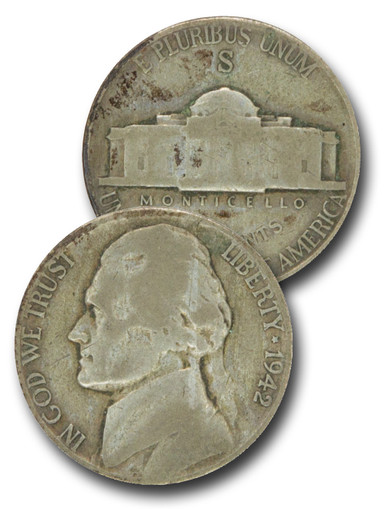 CN-942S - 1942-S War Time Nickel - Mystic Stamp Company