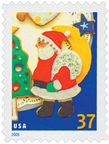 3949 - 2005 37c Holiday Cookies: Santa Claus - Mystic Stamp Company