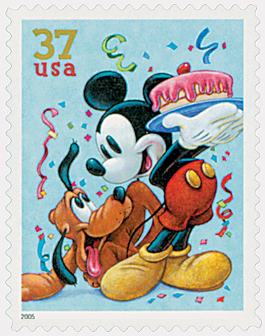 Disney - ni-ko 3912 - 2005 37c The Art of Disney: Pluto and Mickey Mouse